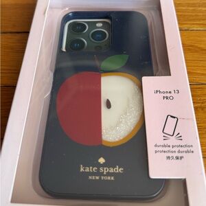 Kate Spade Black Case for iPhone 13 Pro with Bold Apple Design